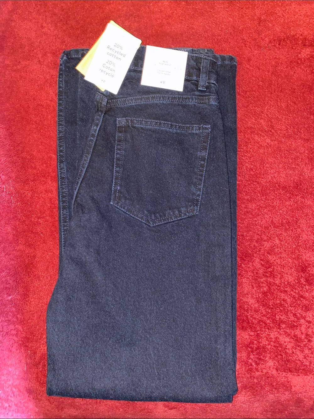 H&M woman’s Slim Straight Jeans - Black Denim